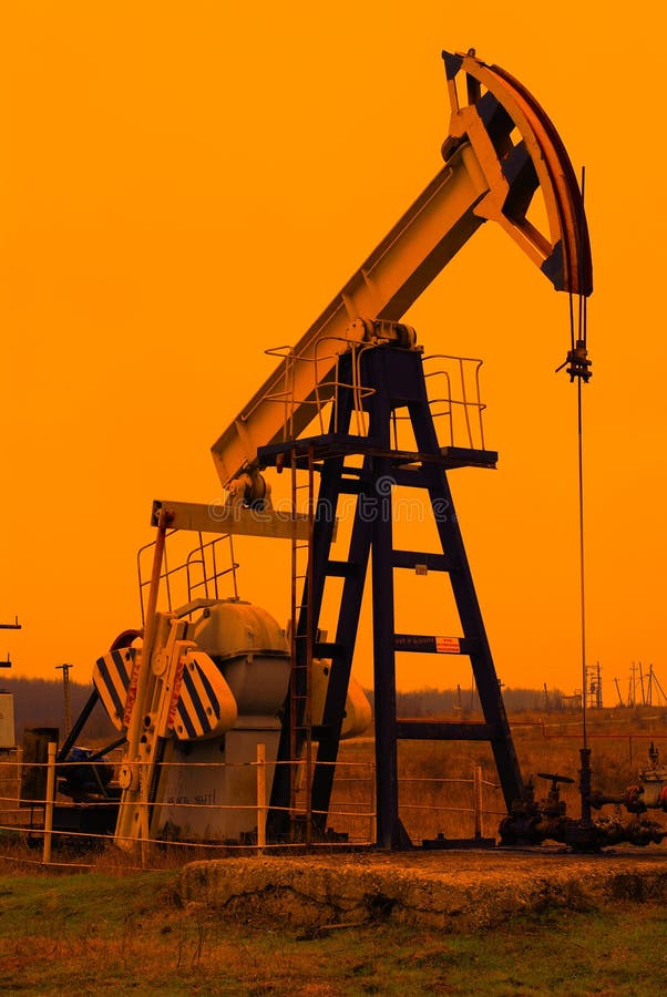 Industrial oil pump stock photo. Image of equipment, resource 7412940