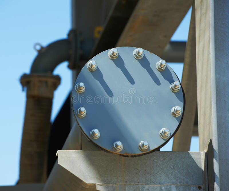 Industrial pipe cap flange stock photo. Image of equipment 27019850