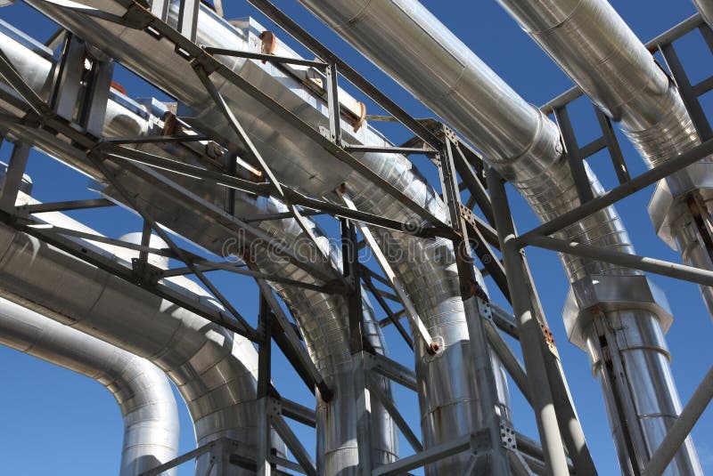 Industrial Pipework royalty free stock image