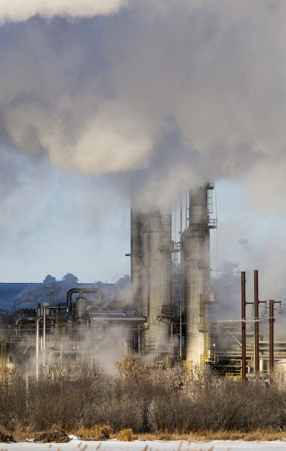 Pollution from Oil Refinery Stock Photo Image of petrochemical