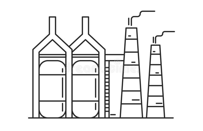 Industrial power station stock vector. Illustration of sustainable