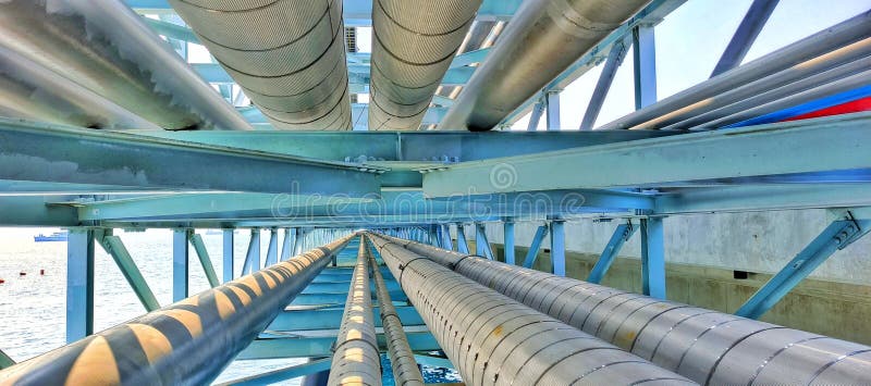 Industrial Precision: Underneath the Pipeline Bridge