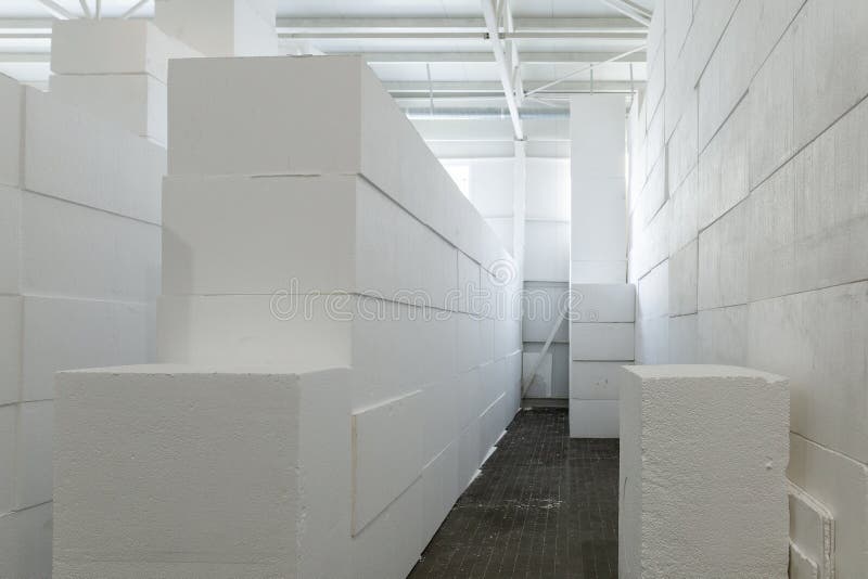 Styrofoam In A Warehouse Stock Photo - Download Image Now - Polystyrene,  Block Shape, Wall - Building Feature - iStock