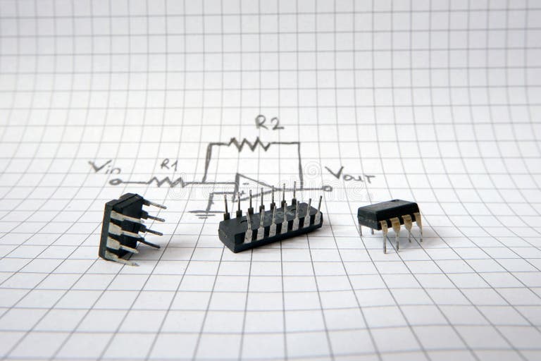 Industrial Projects with ICs Stock Photo Image of pins paper: 339531418