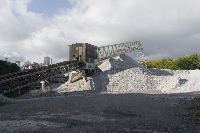 Industrial Quarry with Rock Stock Photo Image of machinery, gravel