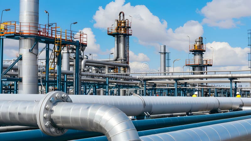 Industrial Refinery Complex royalty free stock images