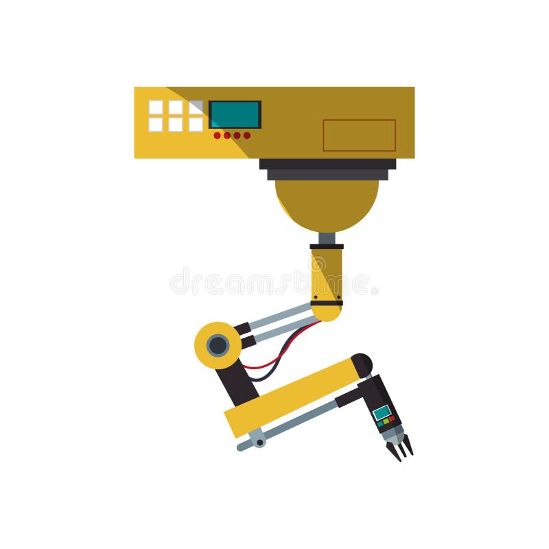 Industrial robot design vector illustration