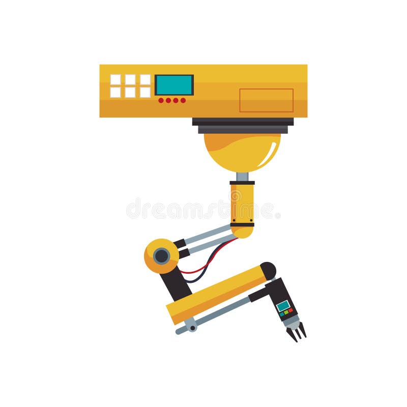 Industrial robot design stock illustration