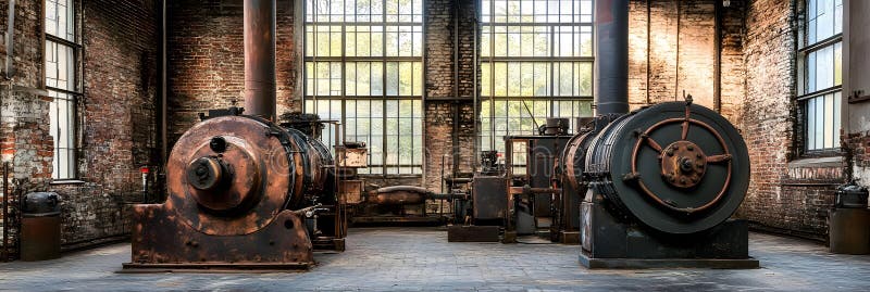 Industrial Room with Decayed Atmosphere royalty free illustration