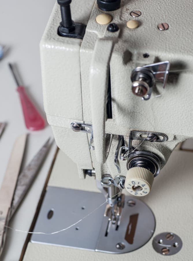 Industrial sewing machine stock photo. Image of work 89713132