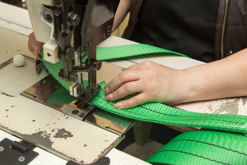 Hat sewing at modern and automatic high technology embroidery