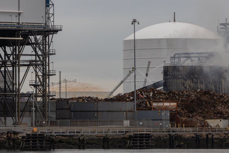 Industrial Site Damaged by Fire Stock Image Image of damaged, factory