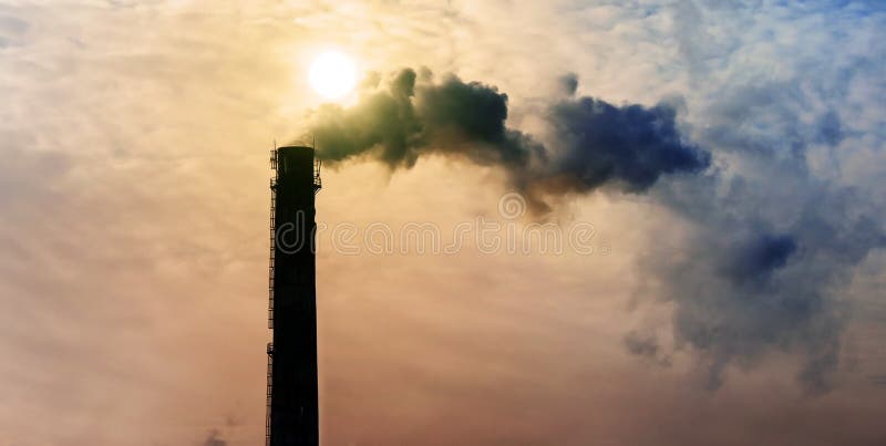 Industrial smoke royalty free stock photo