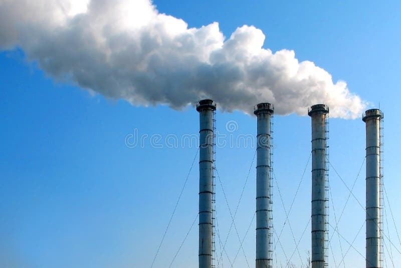 Industrial smoke stock photo