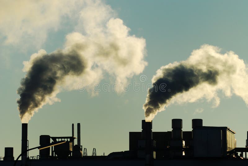 Industrial smoke royalty free stock photography