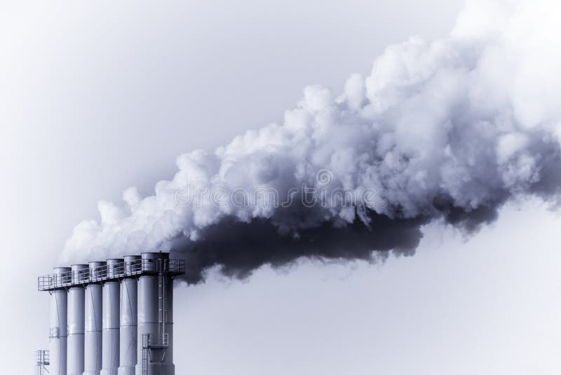 Industrial smoke stock photography