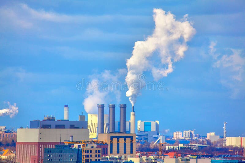 Industrial smoke over Berlin