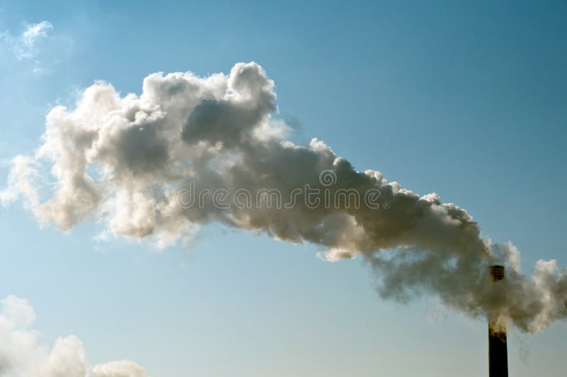 Industrial smoke pipe royalty free stock images