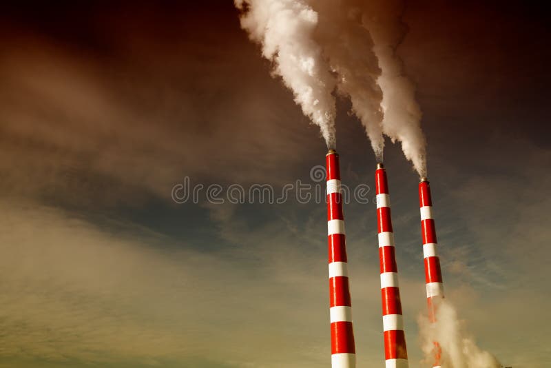 Industrial Smoke Stack stock image