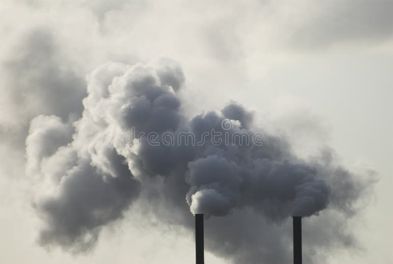 Industrial Smoke Stacks royalty free stock image