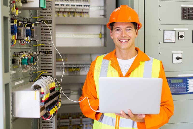 Industrial Technician Machinery Stock Image Image of computerized