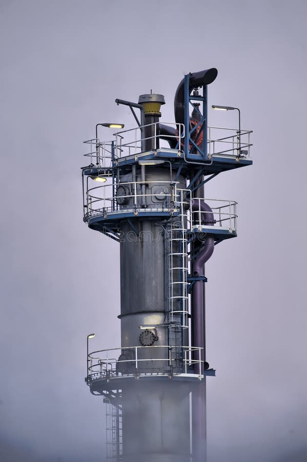 Industrial tower stock image. Image of morning, steam 22699921