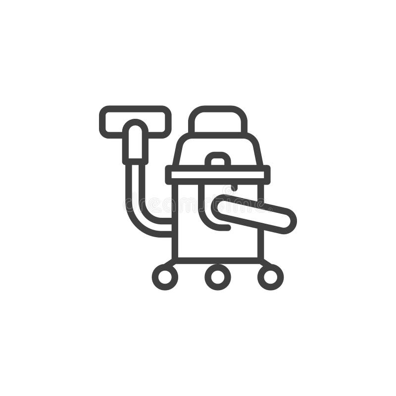 Industrial vacuum cleaner line icon