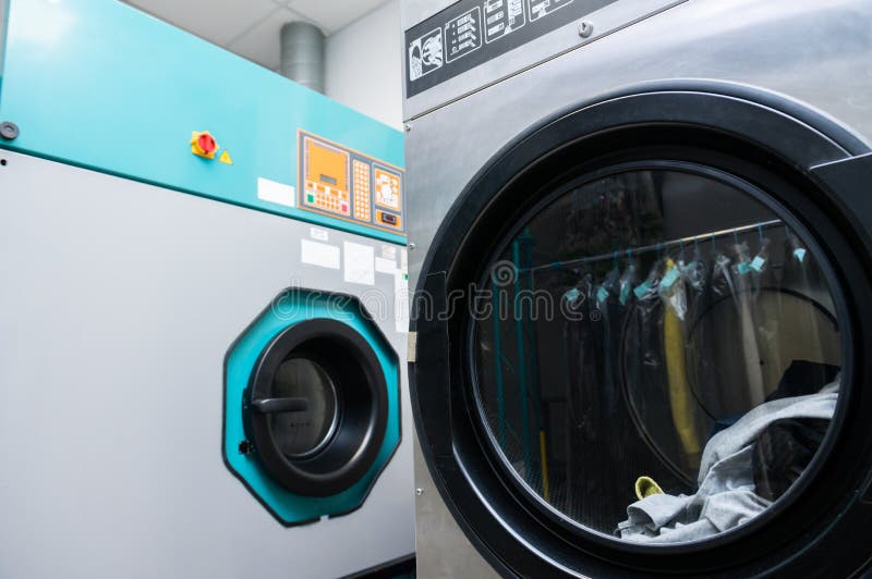 Industrial Washing Machines at a Laundromat Editorial Photo Image of