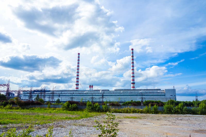 Industrial wasteland chimney