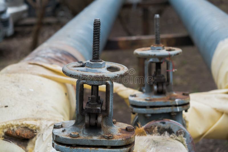 Industrial Water Supply System Valve.spoiled Rusty Water Valve Stock