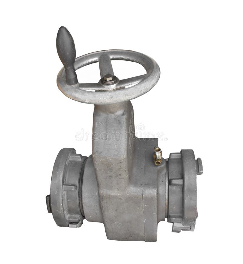 Industrial water valve and wheel isolated.