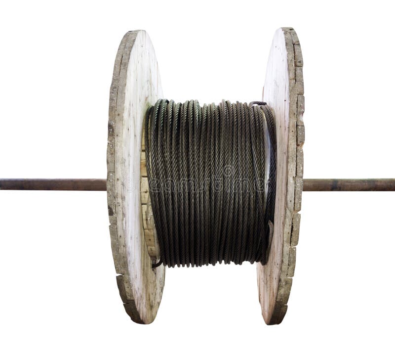 151 Industrial Wooden Reel Steel Wire Rope Stock Photos - Free