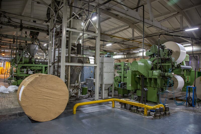 Industrial Workshop of the Factory for the Production of Cardboard ...