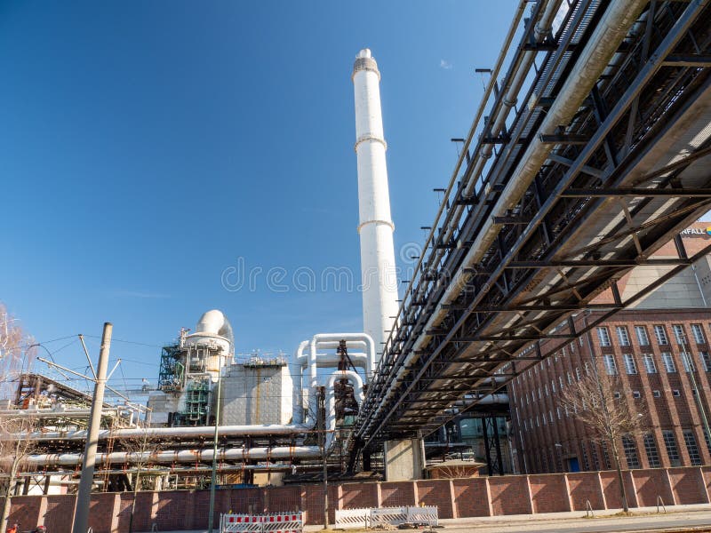 Industrial Zone. Thermal Power Station. Close Up. Stock Image Image