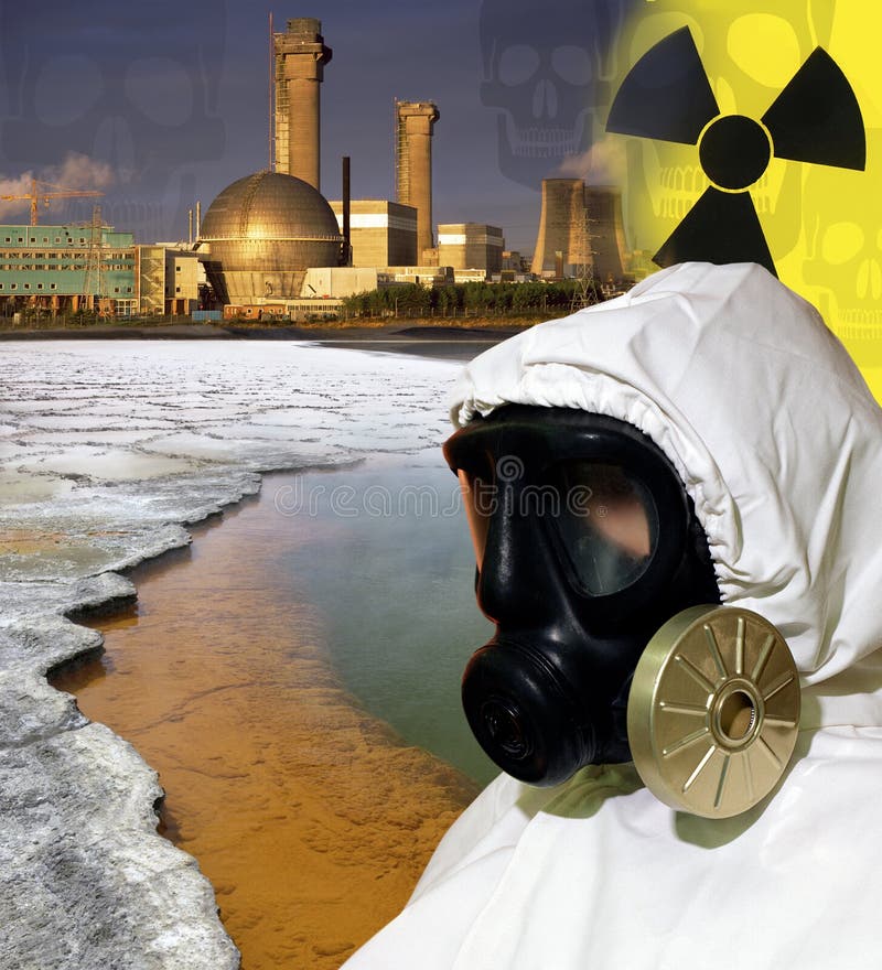Industrie nucléaire - pollution - déchets toxiques images stock Industrie nucléaire - pollution - déchets toxiques images stock