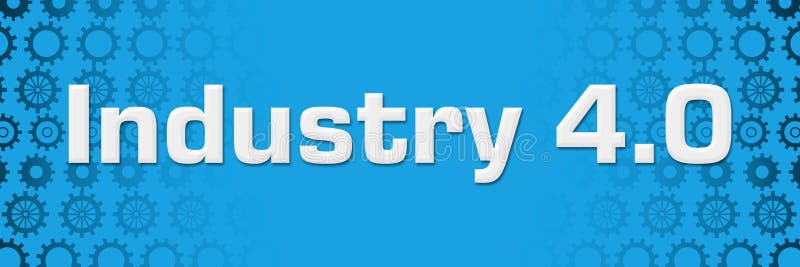 Industrie Vier Punt Nul Blauwe Horizontale Toestellenachtergrond royalty-vrije illustratie Industrie Vier Punt Nul Blauwe Horizontale Toestellenachtergrond royalty-vrije illustratie
