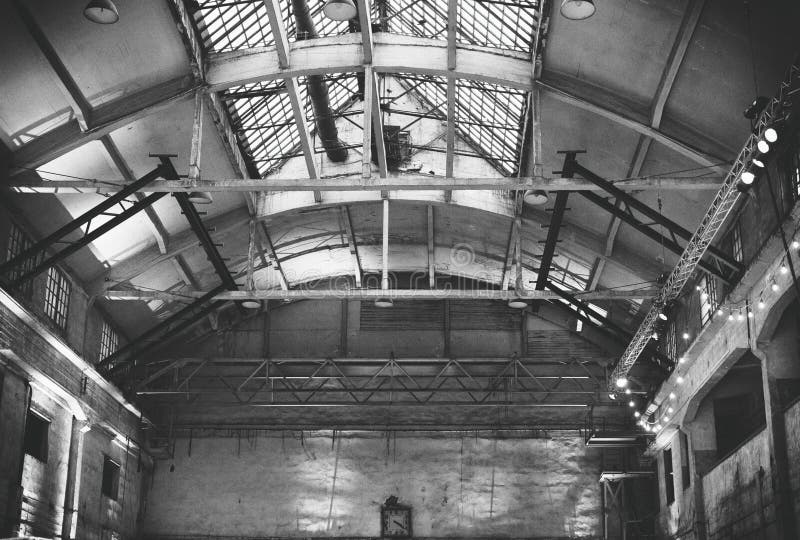 Industrieel fabrieksbinnenland royalty-vrije stock foto