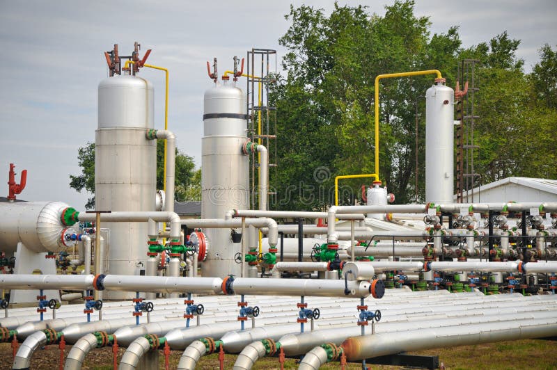 Industries of Oil Refining and Gas Stock Photo Image of plant