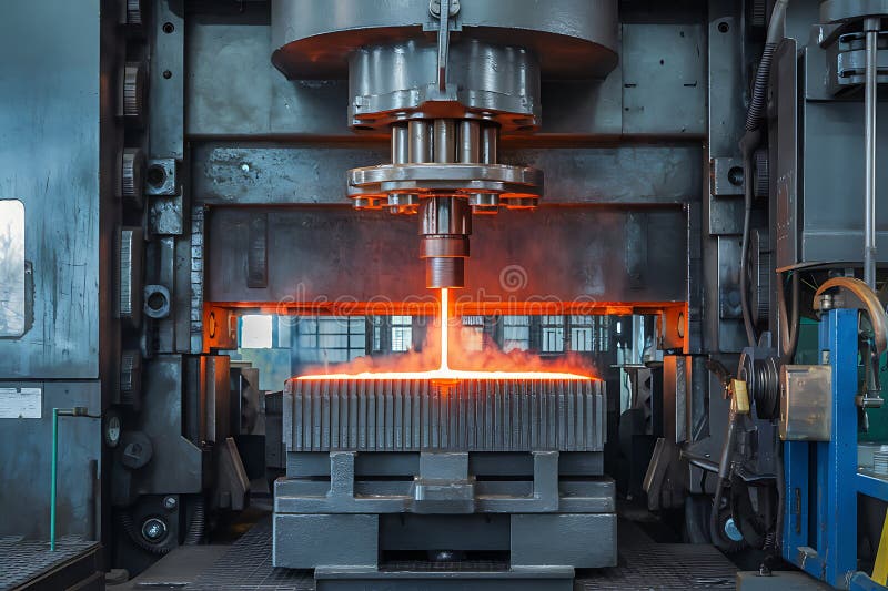 Industrieschmiede in Aktion : Molten Metal Pouring stock abbildung