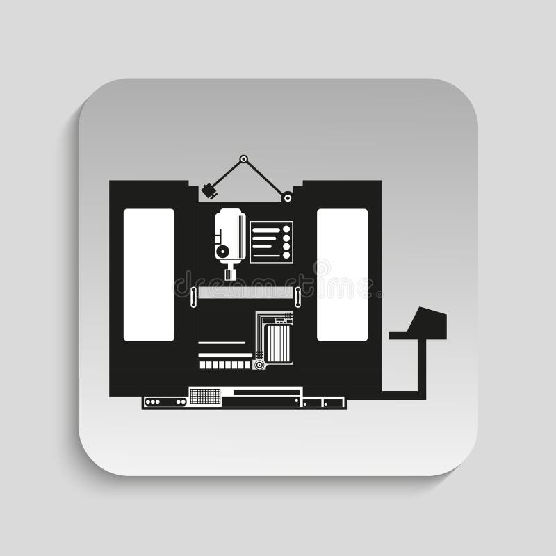 Industriële Apparatuur Machine Het pictogram van toestellen royalty-vrije illustratie Industriële Apparatuur Machine Het pictogram van toestellen royalty-vrije illustratie