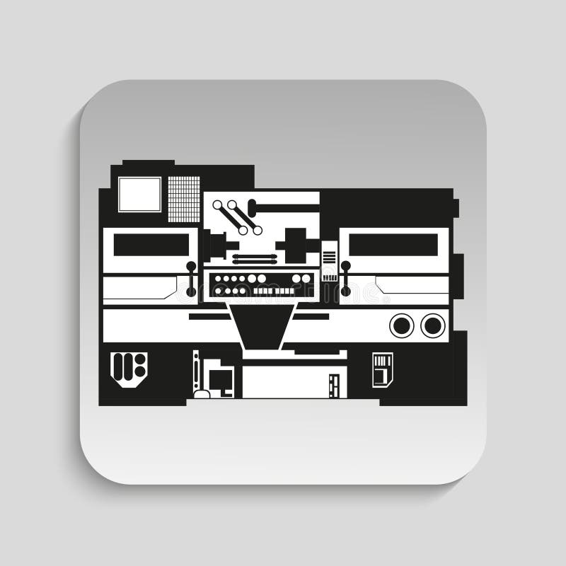 Industriële Apparatuur Machine Het pictogram van toestellen royalty-vrije illustratie Industriële Apparatuur Machine Het pictogram van toestellen royalty-vrije illustratie