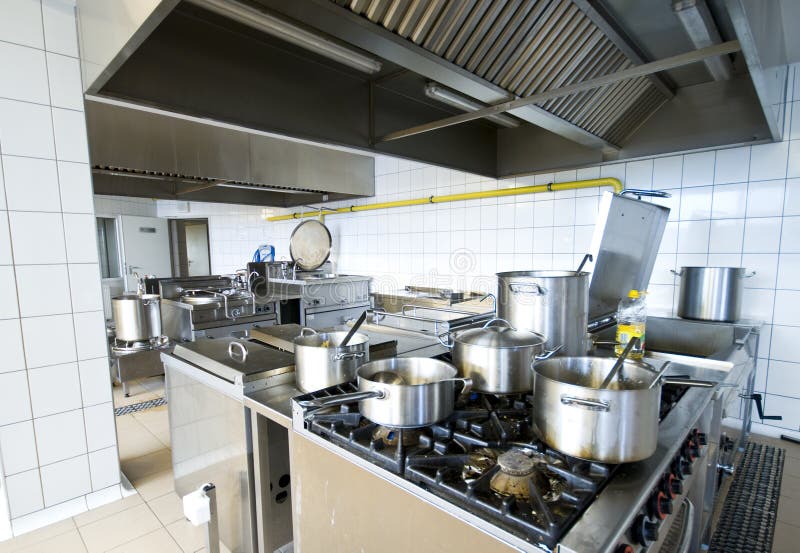 Industriële keuken royalty-vrije stock afbeelding Industriële keuken royalty-vrije stock afbeelding