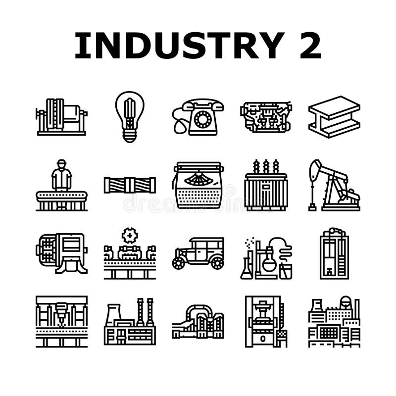 Industry 2. 0 automation robotics icons set vector. iot ai, machinelearning smartfactory, digitalization connectivity, dataanalytics industry 2. 0 automation robotics black contour illustrations. Robotics icons vectors
