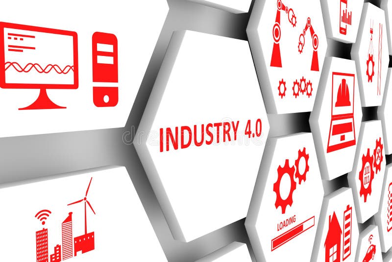 INDUSTRY 4.0 concept cell background