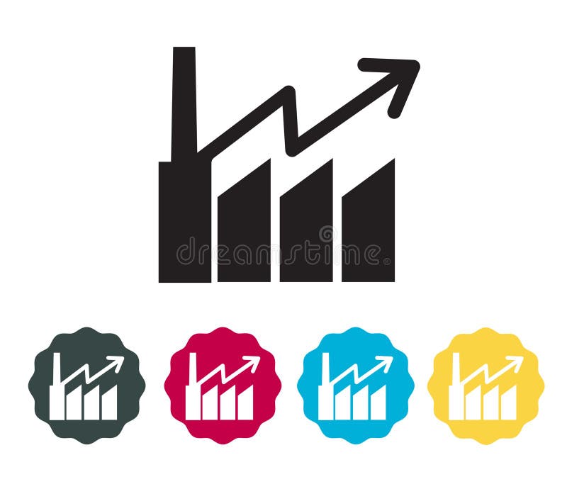 Industry Growth Icon stock vector. Illustration of industry 293724149