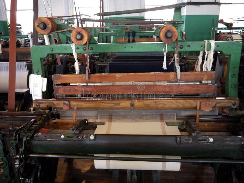 Industry Historic Cotton Mill Loom and Cloth Stock Photo Image of