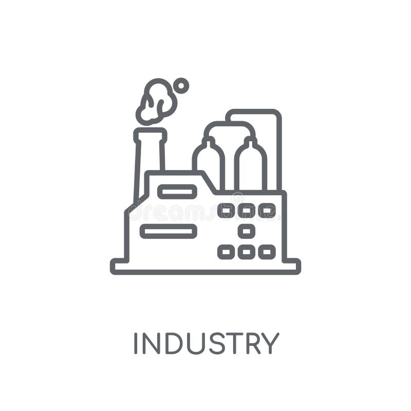 Industry Linear Icon. Modern Outline Industry Logo Concept on Wh Stock