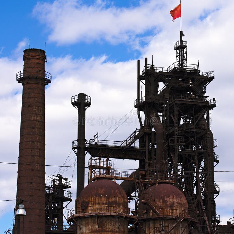 Industry plant stock photo. Image of architecture