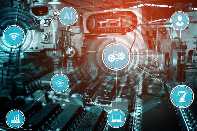 Industry 4.0 technology concept - Smart factory for fourth industrial revolution