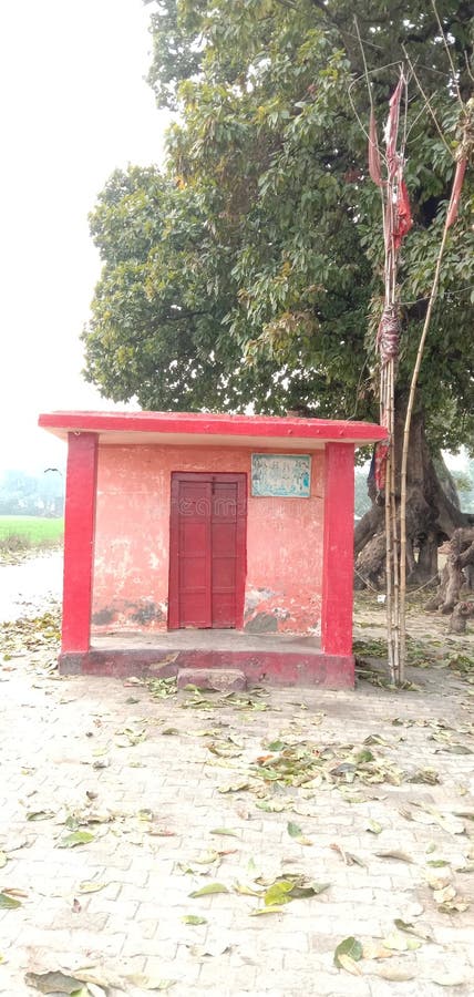 Indyjska wioska w małej świątyni